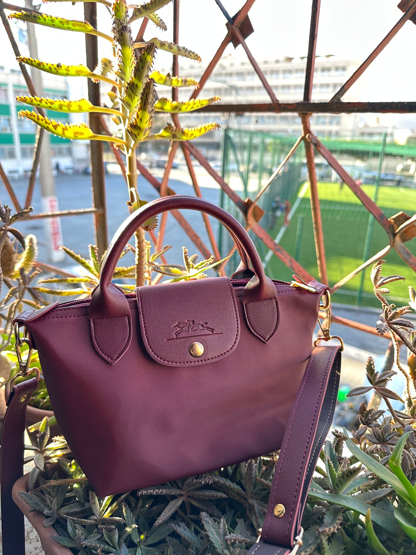 Mini sac Longchamp Le Pliage Bordeaux