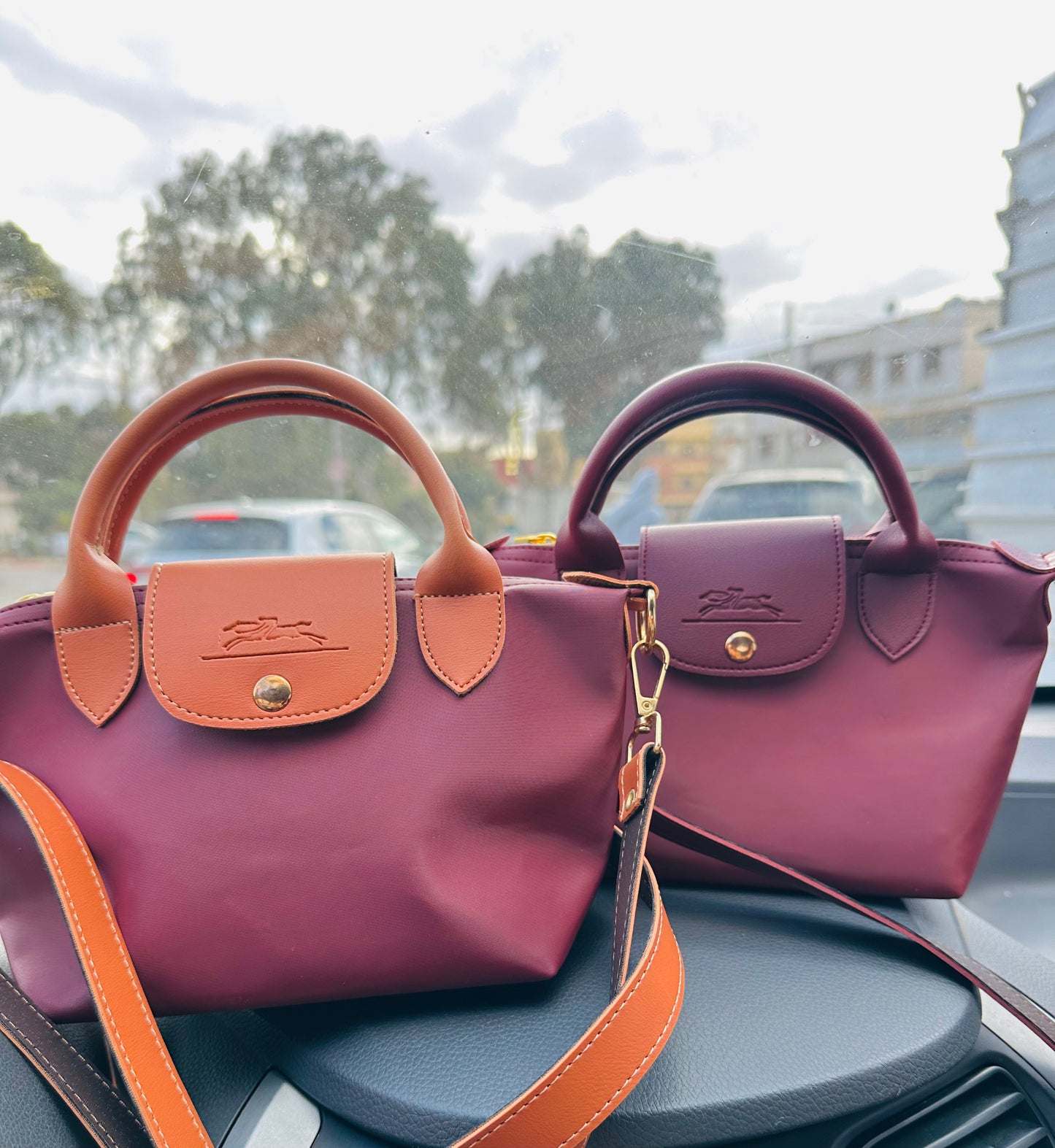 Mini sac Longchamp Le Pliage Bordeaux