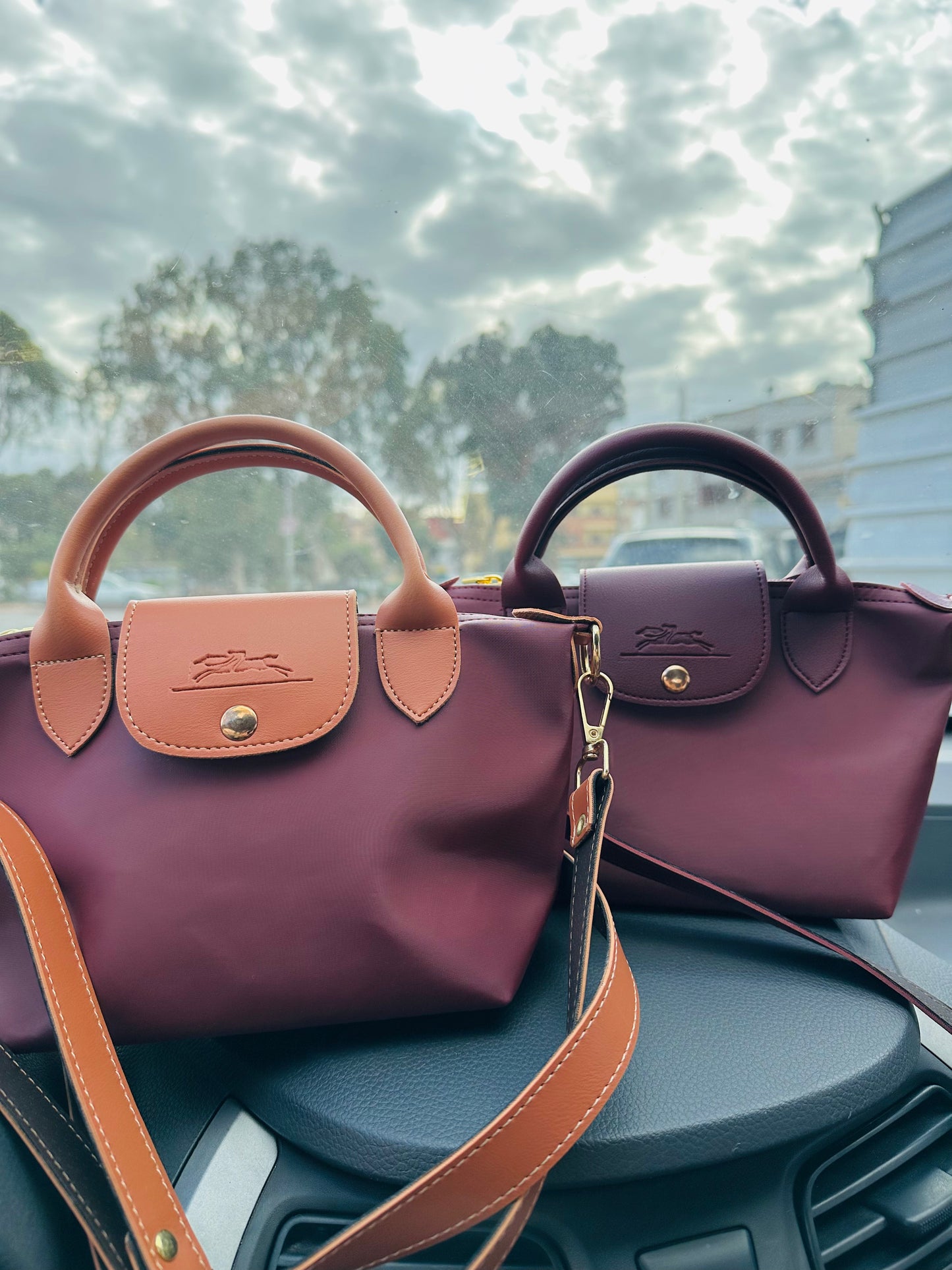 Mini sac Longchamp Le Pliage Bordeaux