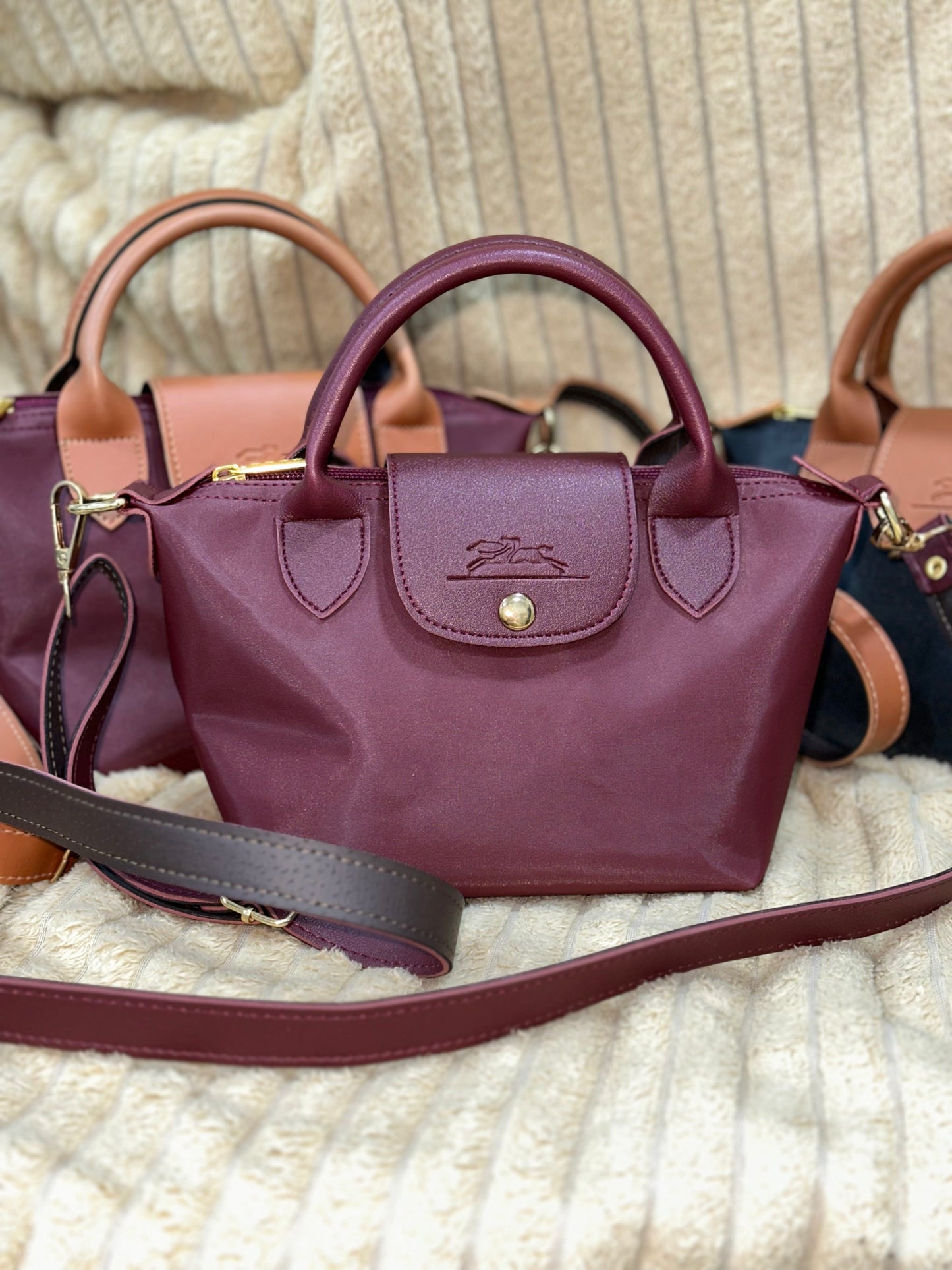 Mini sac Longchamp Le Pliage Bordeaux